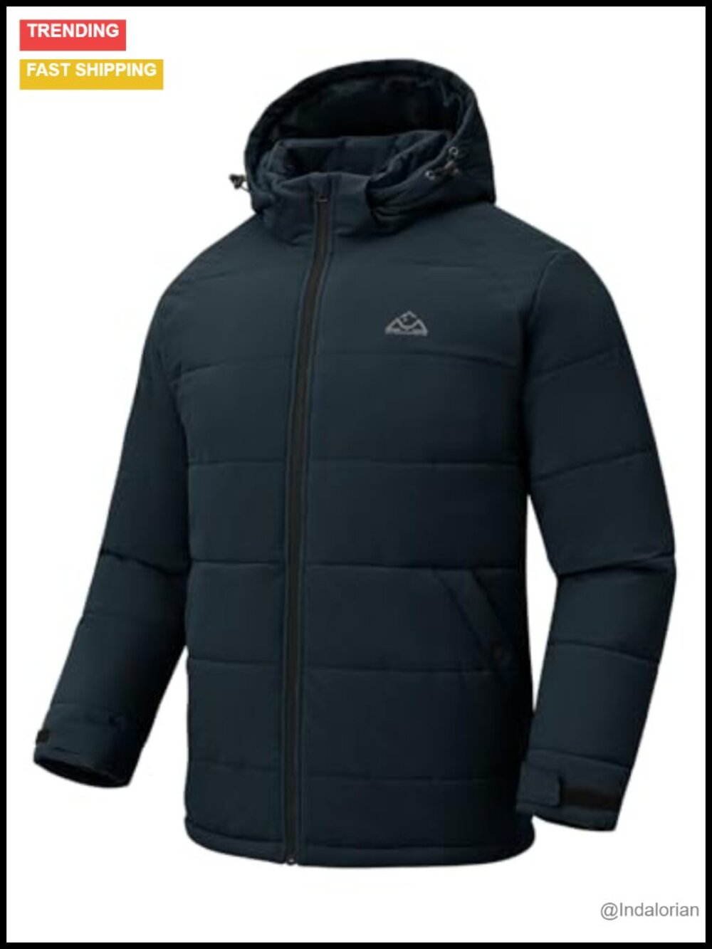 Men's Puffer Jacket Hooded Sherpa Lined Water Resistant Insulated Winter Coat